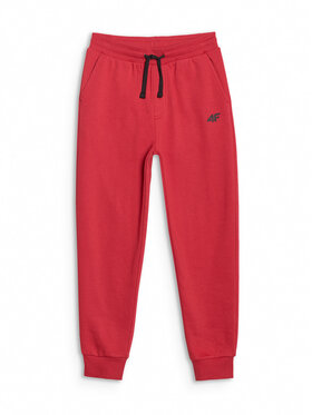 4F 4F Spodnie dresowe BASIC+ Czerwony Regular Fit