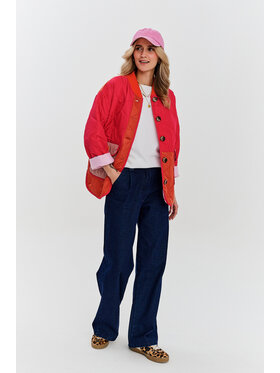 NAOKO NAOKO Prechodná bunda Warm Heart Červená Regular Fit