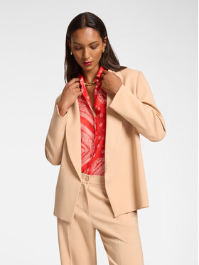 Elena Mirò Elena Mirò Kurtka outdoor R059P000108N012 Écru Regular Fit