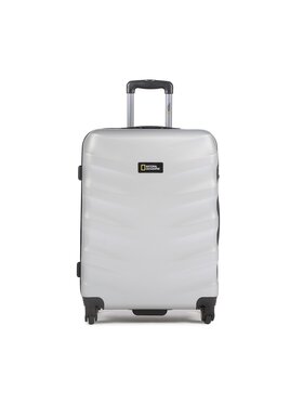 National Geographic National Geographic Stredný pevný kufor Arete N135HA.60.23 Strieborná