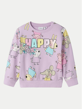 NAME IT NAME IT Pulóver Fira Peppa 13240631 Lila Regular Fit