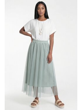 FIGL FIGL Spódnica maxi M1307 Zielony A-Line Fit
