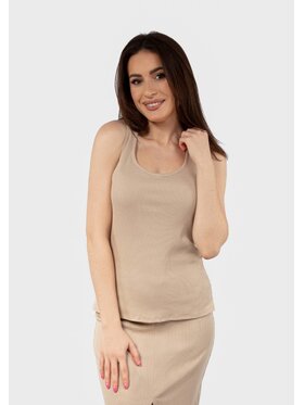 DKaren Sport DKaren Sport Top DK-K-P3 Beżowy Classic Fit
