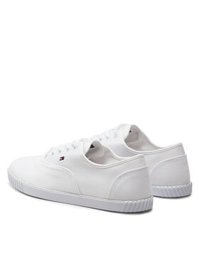 Tommy Hilfiger Tenis Superge Canvas Lace Up Sneaker FW0FW07805 Bela