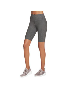 Skechers Skechers Szorty sportowe Skechers Go Walk High Waisted Bike Short Szary Regular Fit