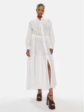 PINKO Pinko Haljina košulja Dolce Vita Chemisier . 103728 A1XP Bijela Regular Fit