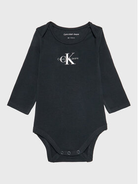 Calvin Klein Jeans Calvin Klein Jeans Body da neonato Monogram IN0IN00033 Nero Regular Fit