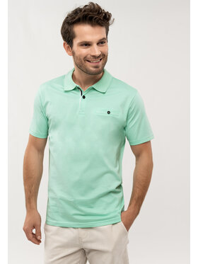 Volcano Volcano Polo O-MARON Zielony Regular Fit