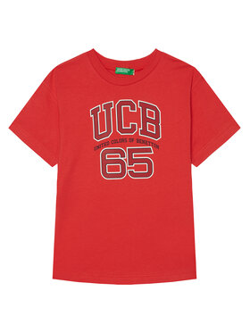 United Colors Of Benetton United Colors Of Benetton T-Shirt 3I1XC10OO Czerwony Regular Fit