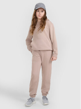 4F 4F Spodnie dresowe BASIC+ Beżowy Regular Fit