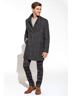 PAWO PAWO Płaszcz BOGART Szary Slim Fit