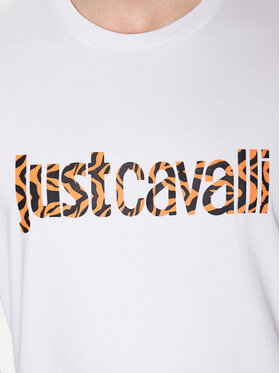 Just Cavalli Majica 74OBHG02 Bela Regular Fit