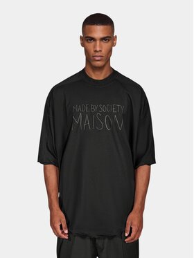 MADE BY SOCIETY MADE BY SOCIETY T-Shirt Tricou Null - T17707 Czarny Basic Fit