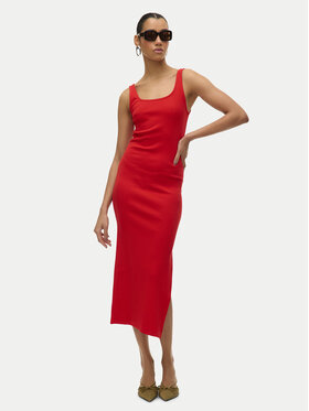 Vero Moda Vero Moda Každodenné šaty Chloe 10325601 Červená Slim Fit