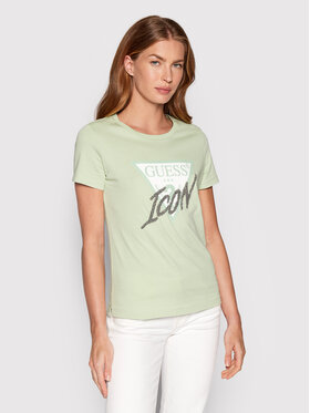 Guess Guess T-Shirt W2YI26 I3Z11 Zielony Regular Fit