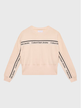 Calvin Klein Jeans Calvin Klein Jeans Maglione Logo Tape Ottoman IG0IG01847 Rosa Regular Fit