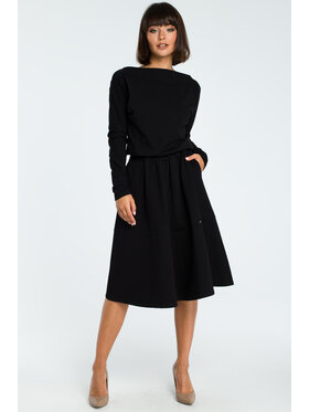 BeWear BeWear Každodenné šaty B087 Čierna Regular Fit