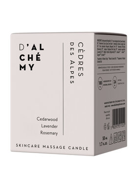 D'ALCHÉMY D'ALCHÉMY Cedry Alpejskie Świeca do masażu i pielęgnacji skóry CÈDRES DES ALPES SKINCARE MASSAGE CANDLE Olejek