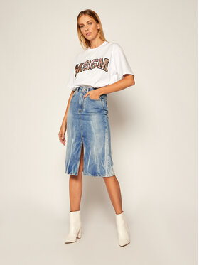 MSGM MSGM Džínová sukně 2941MDD46L 207725 Modrá Regular Fit