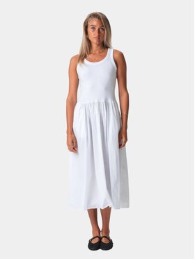 TeeShoppen TeeShoppen Sukienka codzienna 'Basic Collection' Biały Regular Fit