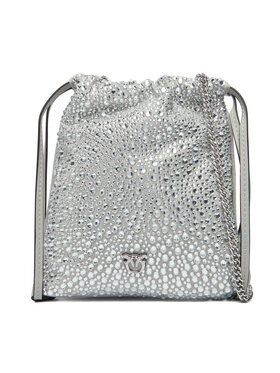PINKO PINKO Handtasche Slouchy Coulisse Baby AI 25-26 PCPL 105409 A2WF Silberfarben