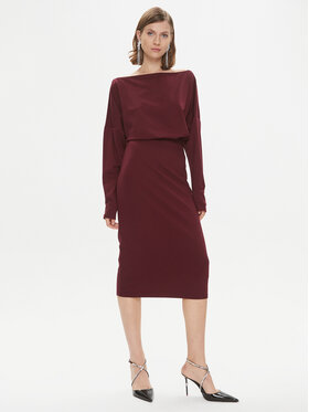 Pinko Pinko Kleid für den Alltag Bolt 102291 A1CT Dunkelrot Regular Fit