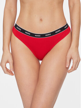 HUGO Hugo Stringi Thong Stripe 50510622 Czerwony