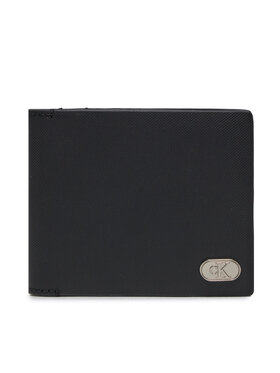 Calvin Klein Calvin Klein Μεγάλο Πορτοφόλι Ανδρικό Textured Bifold W/Coin K50K511475 Μαύρο