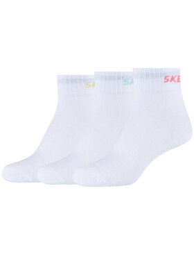 Skechers Skechers Skarpety krótkie Skechers 3PPK Wm Mesh Ventilation Quarter Socks Biały