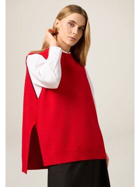 Oltre Oltre Sweter M187E002210N016 Czerwony Over Fit