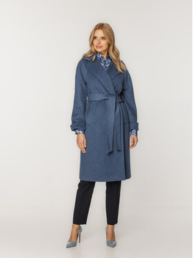 Willsoor Willsoor Płaszcz przejściowy 65345 65346 Niebieski Regular Fit