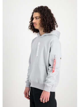 Alpha Industries Alpha Industries Bluza Alpha Puff Print Hoodie Szary Regular Fit