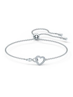 Swarovski Swarovski Bransoletka Infinity Heart 5524421 Srebrny