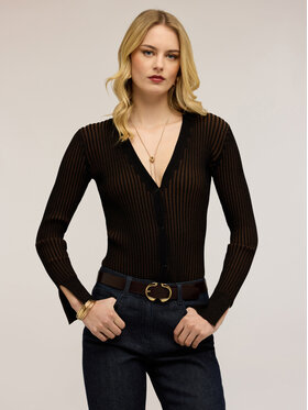 Motivi Motivi Sweter M186W003888N0Z2 Brązowy Slim Fit