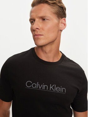 Calvin Klein Majica Raised Line Logo K10K113587 Črna Regular Fit