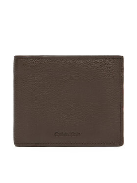 Calvin Klein Calvin Klein Голям мъжки портфейл Micropebble Billfold W Coin LV04D1033G Кафяв