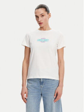 Guess Jeans Guess Jeans Tričko W5GI26 J1314 Biela Regular Fit