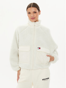 Tommy Jeans Tommy Jeans Geacă Teddy DW0DW18303 Écru Regular Fit