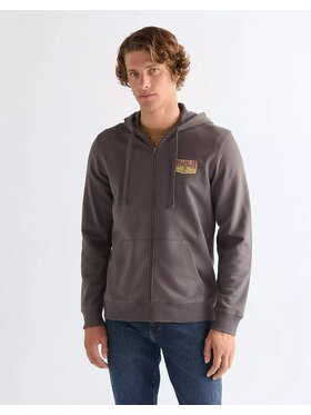 Wrangler Wrangler Bluza GRAPHIC ZIP HOODIE Szary Regular Fit