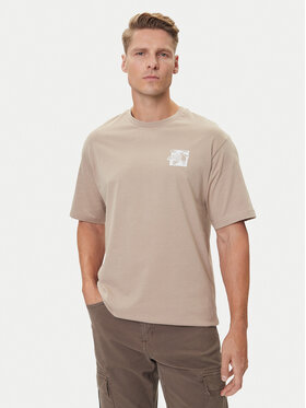 The North Face The North Face T-Shirt Connect NF0A8E3Y Béžová Relaxed Fit