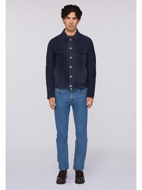 Trussardi Trussardi Kurtka skórzana R304M000007N024 Niebieski Regular Fit