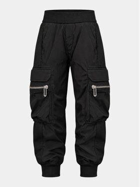 MADE BY SOCIETY MADE BY SOCIETY Spodnie materiałowe CARGO - P37699 Czarny Basic Fit