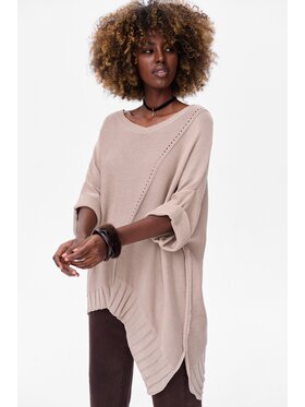 blue shadow blue shadow Sweter Gustti Beżowy Regular Fit