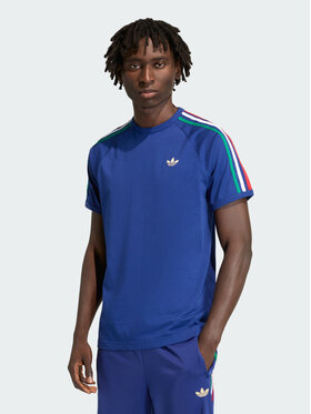 adidas adidas T-Shirt 3-Stripes Niebieski jasny Regular Fit