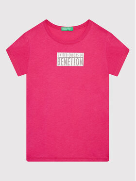 United Colors Of Benetton United Colors Of Benetton T-Shirt 3I1XC101Q Różowy Regular Fit
