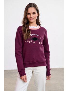 NAOKO NAOKO Bluza Riddiculus Bordowy Reglan Fit