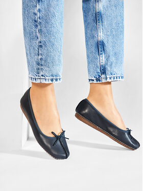 Clarks Clarks Balerinos Freckle Ice 203529324 Tamsiai mėlyna