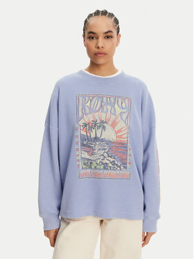 Roxy Roxy Mikina ERJKT04276 Modrá Relaxed Fit