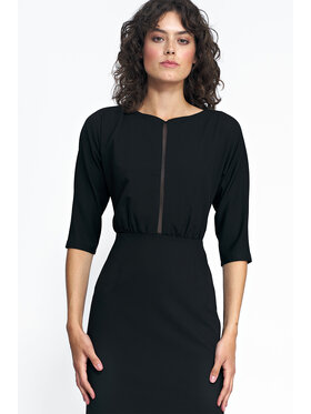 NIFE NIFE Sukienka codzienna S228 Czarny Fitted Fit