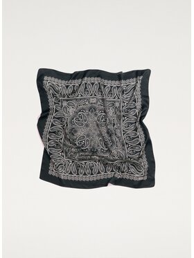 LEBRAND LEBRAND Chusta Bandana Jedwabna Czarny
